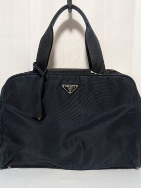 Prada Tessuto Nylon Tote Navy Triangle Logo